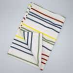 Not straight design bold-slim tea towel flat folded from hem and tassel