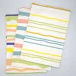 Cotton Tea Towels: Wavy Stripes-Mild Set/3 - Image 2