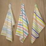 Cotton Tea Towels: Wavy Stripes-Mild Set/3 - Image 4