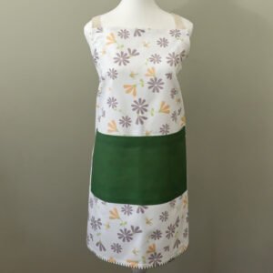 apron on mannequin in shy dragonfly spring design