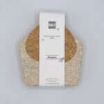 four heart clover design set of four cork coasters with bandroll from hem and tassel