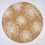 home by the sea design cork placemat with grass print from hem and tassel