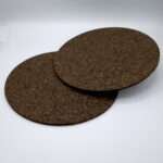 matt black design cork set of two placemats from hem and tassel