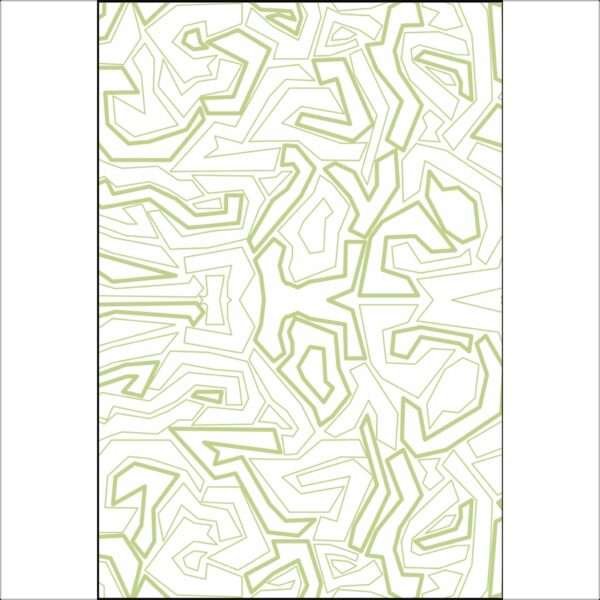 simulated artwork of Mint towel in squiggles geometry design