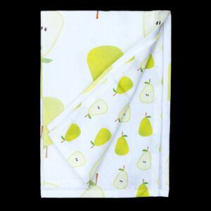 FADED PEAR design kitchen towel in 100% cotton folded flat