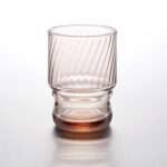 stackable glass in clay option made in japan from hem and tassel with ridges on the inner surface