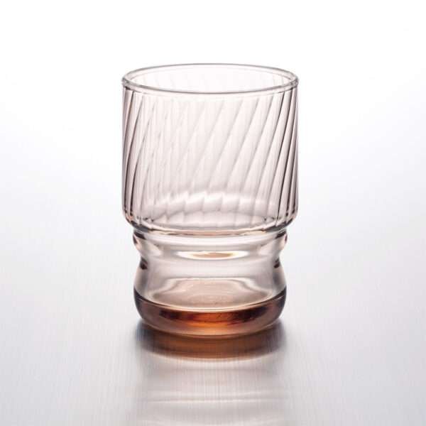 stackable glass in clay option made in japan from hem and tassel with ridges on the inner surface