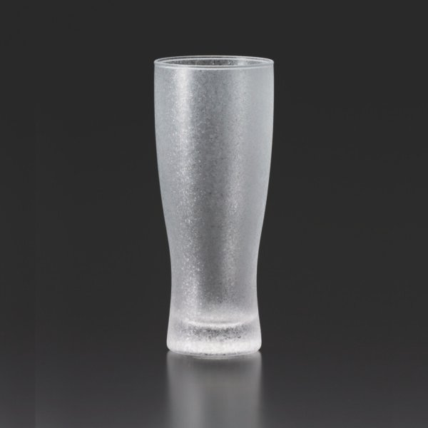 Frosty bling beer glass with a twinkling effect for beer bubbles or other carbonated beverages made in japan from hem and tassel,