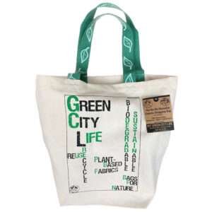One reusable cotton canvas shoppping tote bag