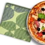 celebration napkin with pizza from hem and tassel