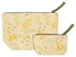 Down To Earth pouches in two sizes of watercolors design from Hem And Tassel