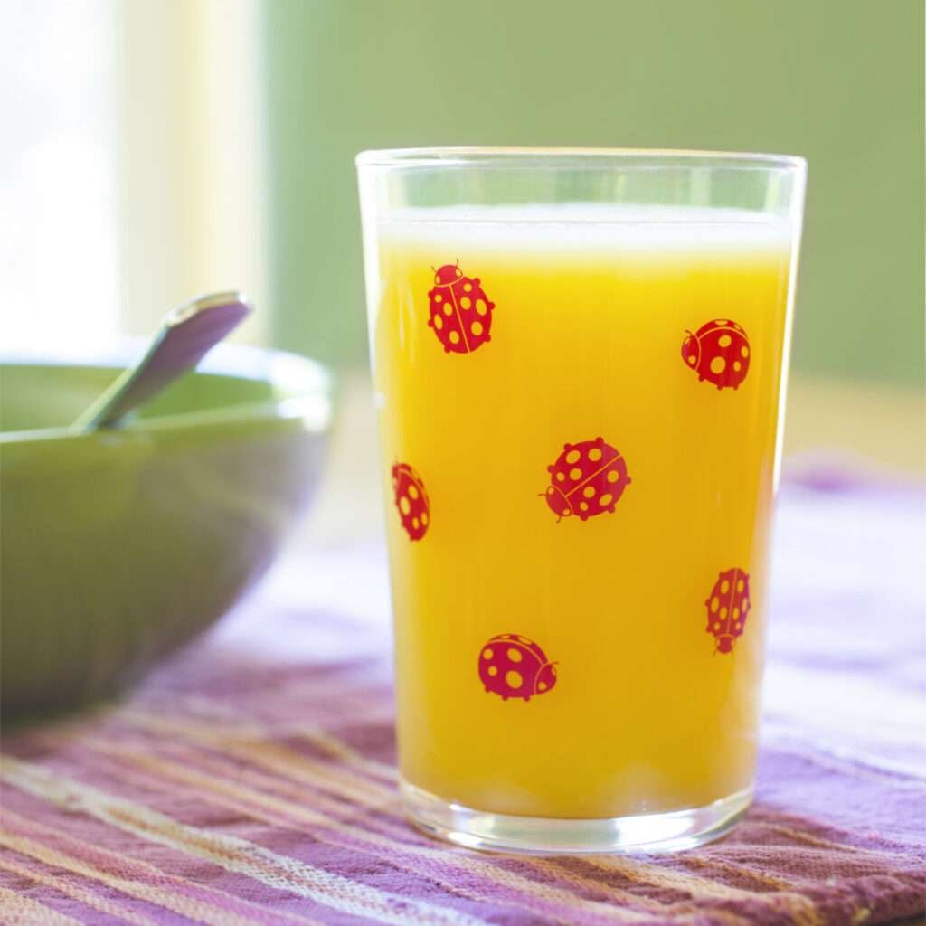 37926-A-7oz ladybug print vintage juice glass by dte from hem and tassel