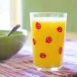 37926-A-7oz ladybug print vintage juice glass by dte from hem and tassel
