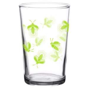 37930-A-7oz firefly print vintage juice glass by dte from hem and tassel