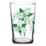 37935-A-7oz trillium print vintage juice glass by dte from hem and tassel