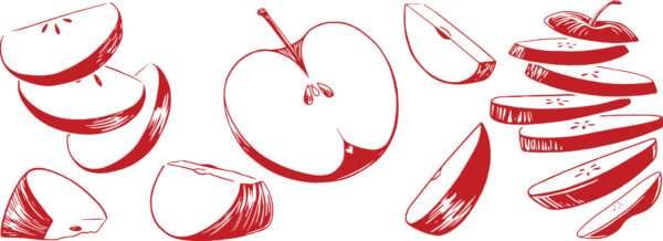 Vintage Falling Apple :7oz. Juice Glass-DTE - Image 2