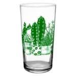 37952-A-Group-16 oz vintage beverage glass with desert succulents design by dte from hem and tassel