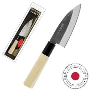 44190-COMBO of packing and unpacked kitchen knife made in Japan by dte from hem and tassel