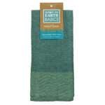65811-green-grey stonewashed preshrunk kitchen towel by dte from hem and tassel