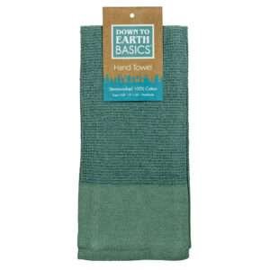 65811-green-grey stonewashed preshrunk kitchen towel by dte from hem and tassel