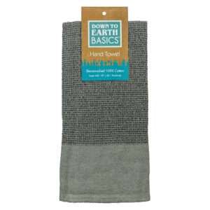 65813-green-grey stonewashed preshrunk kitchen towel by dte from hem and tassel
