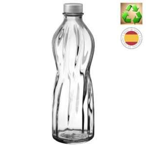 91866-Recycled glass 750ml aqua bottle by dte from hem and tassel