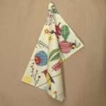 Birds design Hanging kitchen towel by DTE from Hem And Tassel