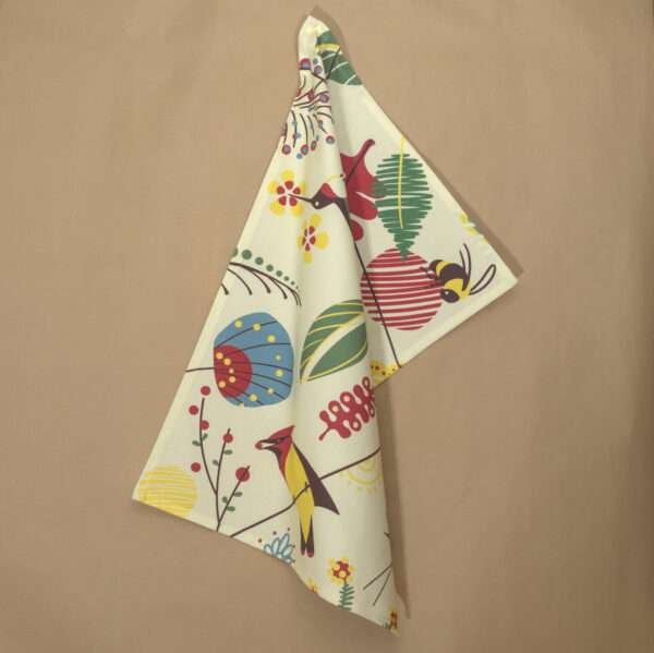 Birds design Hanging kitchen towel by DTE from Hem And Tassel