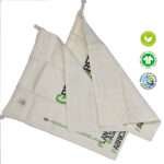 Large Green City Life produce bags pique and muslinfrom hem and tassel