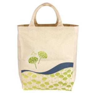 Large canvas tote with dandelions design by dte from hem and tassel