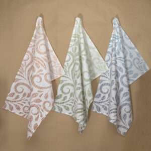 Paisley design set of 3 Hanging kitchen towel by DTE from Hem And Tassel