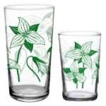 vintage trillium glasses in 2 sizes