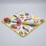 birds design dinner napkin front view by DTE from Hem And Tassel
