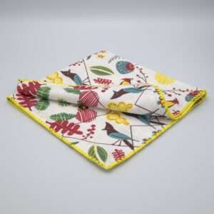 birds design dinner napkin front view by DTE from Hem And Tassel