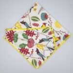 birds design dinner napkin top view by DTE from Hem And Tassel