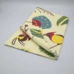 birds design towel folded front view by DTE from Hem And Tassel