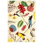 birds design kitchen towel opened up by dte from hem and tassel