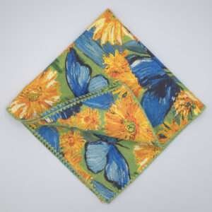 butterflies design dinner napkin top view by DTE from Hem And Tassel