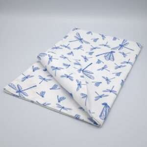 dragonflies design towel folded front view by DTE from Hem And Tassel