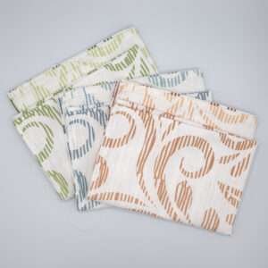 paisley design set of 3 towels topt view by DTE from Hem And Tassel