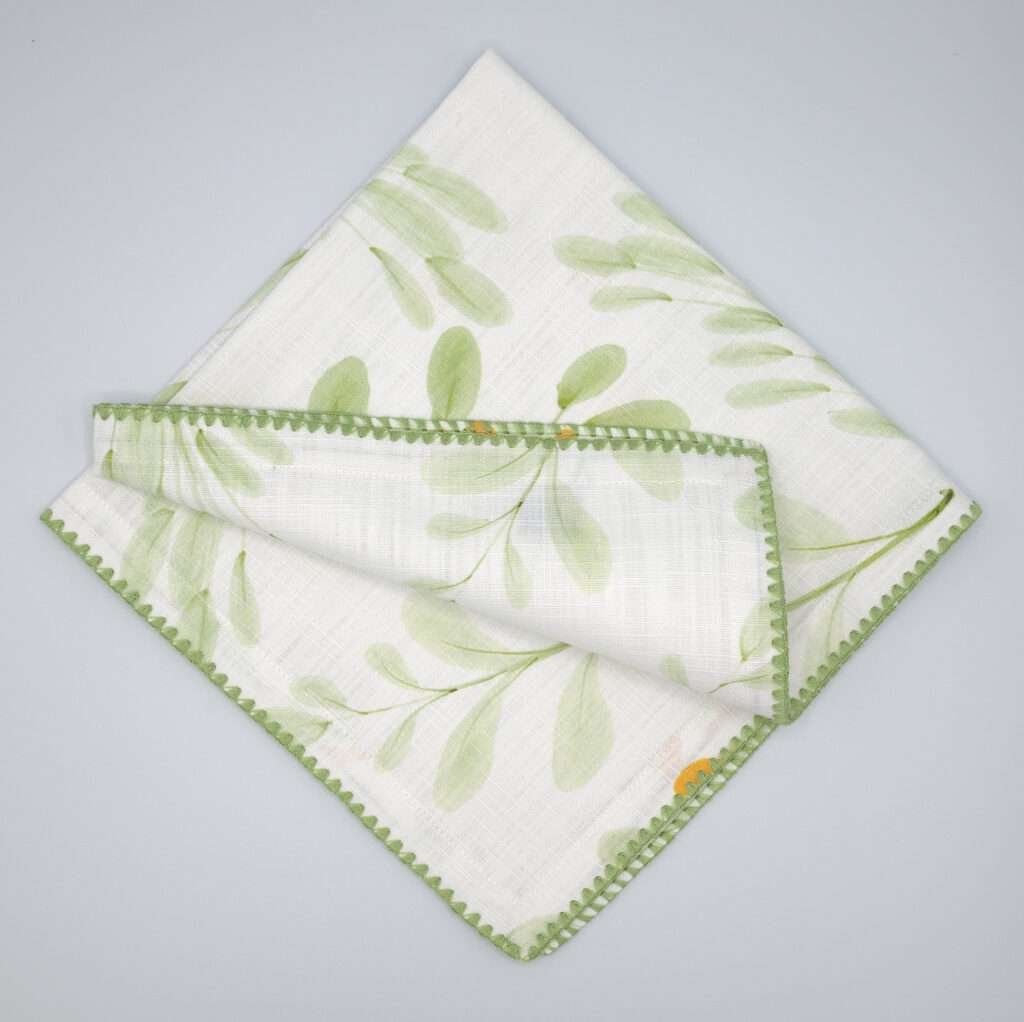 watercolors design dinner napkin top view by DTE from Hem And Tassel