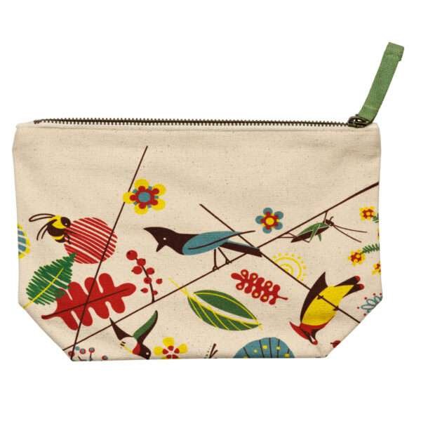 Birds Large Canvas Pouch by dte from hem and tassel 65938