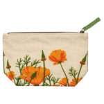 Poppies Large Canvas Pouch by dte from hem and tassel 65946