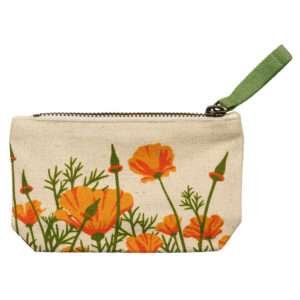 Poppies Small Canvas Pouch by dte from hem and tassel 65947